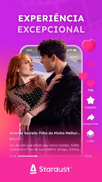 Captura oficial da Google Play do StardustTV 4